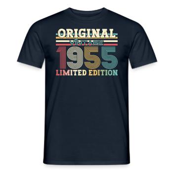 Original 1955 Vintage 1955 Birthday 1955 - Men's T-Shirt - navy - Front - AI Model Male 178 light (178cm)