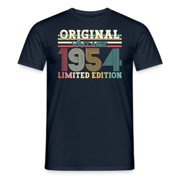 Original 1954 Vintage 1954 70th Birthday 1954 - Men's T-Shirt - navy - Front - AI Model Male 178 light (178cm)