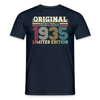 Original 1935 Jahrgang 1935 Geburtstag 1935 - Männer T-Shirt - Navy - Vorne - AI Model Male 178 light (178cm)