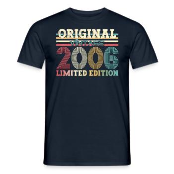 Original 2006 Millésime 2006 18ème anniversaire 2006 - T-shirt homme - marine - Devant - AI Model Male 178 light (178cm)