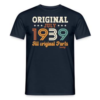85th Birthday Original July 1939 Born 1939 - Men's T-Shirt - navy - Front - AI Model Male 178 light (178cm)
