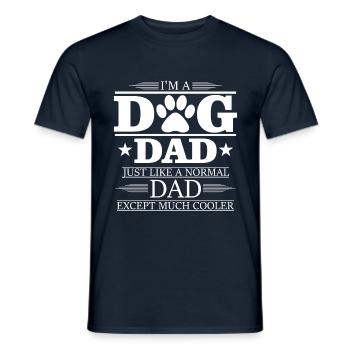 Dog Dad T Shirt Hunde Vater Spruch Geschenk - Männer T-Shirt - Navy - Vorne - AI Model Male 178 light (178cm)