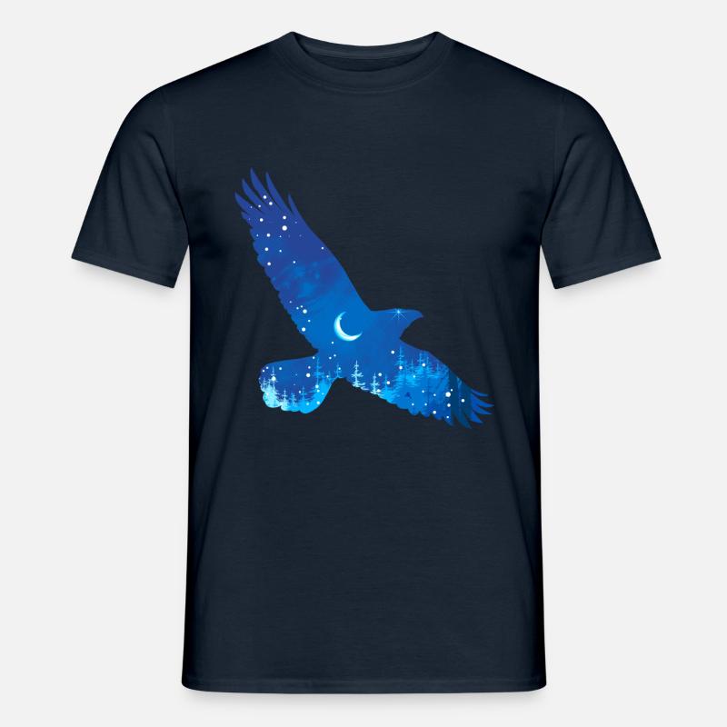 Sternenhimmel Vogel - Männer T-Shirt - Navy