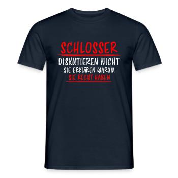 Schlosser Beruf Lustiger Spruch Schloss Geschenk - Männer T-Shirt - Navy - Vorne - AI Model Male 178 light (178cm)