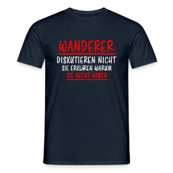 Wanderer Outdoor Lustiger Spruch Wandern Geschenk - Männer T-Shirt - Navy - Vorne - AI Model Male 178 light (178cm)