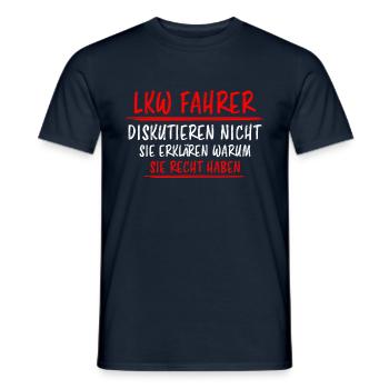 LKW Fahrer Lustige Spruch Lastkraftwagen Geschenk - Männer T-Shirt - Navy - Vorne - AI Model Male 178 light (178cm)