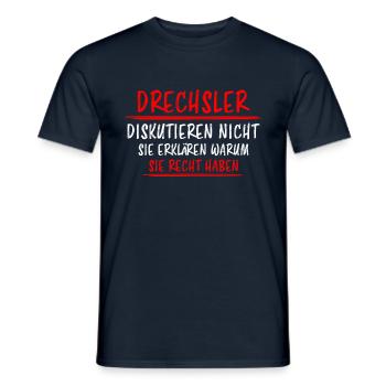 Drechsler Lustiger Spruch Drechseln Beruf Geschenk - Männer T-Shirt - Navy - Vorne - AI Model Male 178 light (178cm)