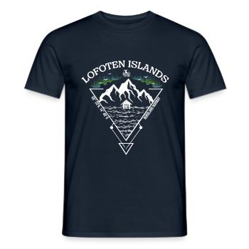 Lofoten Islands - Norway - Männer T-Shirt - Navy - Vorne - AI Model Male 178 light (178cm)