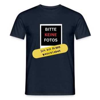 Bitte Keine Fotos - Männer T-Shirt - Navy - Vorne - AI Model Male 178 light (178cm)