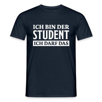 Student Spruch Uni Universität Student Geschenk - Männer T-Shirt - Navy - Vorne - AI Model Male 178 light (178cm)