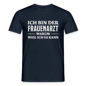Frauenarzt Spruch Lustiges Frauenarzt Geschenk - Männer T-Shirt - Navy - Vorne - AI Model Male 178 light (178cm)