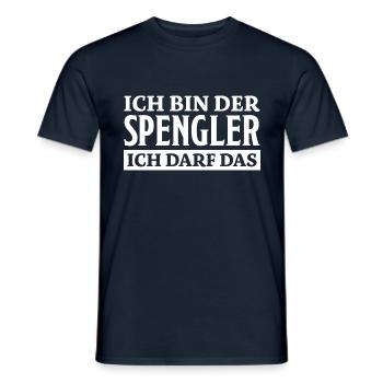 Spengler Spruch Beruf Lustiges Spengler Geschenk - Männer T-Shirt - Navy - Vorne - AI Model Male 178 light (178cm)