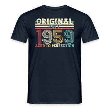 Original mai 1959 Vintage 1959 anniversaire 1959 - T-shirt homme - marine - Devant - AI Model Male 178 light (178cm)