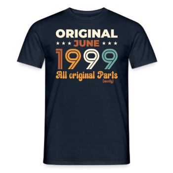 Original Juin 1999 Millésime 1999 Anniversaire 1999 - T-shirt homme - marine - Devant - AI Model Male 178 light (178cm)