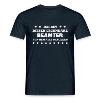 Beamter Lustiger Spruch Verbeamtung Büro Geschenk - Männer T-Shirt - Navy - Vorne - AI Model Male 178 light (178cm)