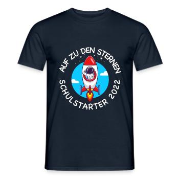 Kinder Schulkind Einschulung Schulanfang Erstkläss - Männer T-Shirt - Navy - Vorne - AI Model Male 178 light (178cm)