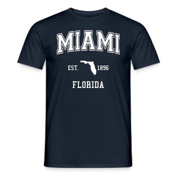 Miami - T-shirt homme - marine - Devant - AI Model Male 178 light (178cm)