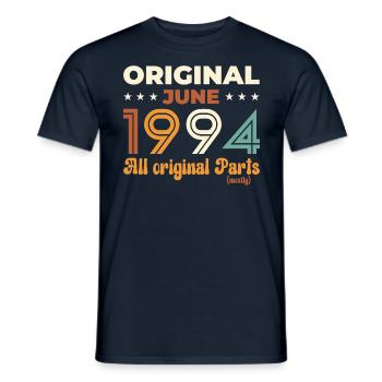 Original Juin 1994 Millésime 1994 Anniversaire 1994 - T-shirt homme - marine - Devant - AI Model Male 178 light (178cm)