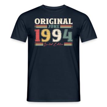 Original juin 1994 Né en 1994 30e anniversaire 94 - T-shirt homme - marine - Devant - AI Model Male 178 light (178cm)