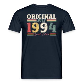30th Birthday Original July 1994 Vintage 1994 - Men's T-Shirt - navy - Front - AI Model Male 178 light (178cm)