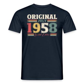 Original 1958 Vintage 1958 Birthday 1958 - Men's T-Shirt - navy - Front - AI Model Male 178 light (178cm)