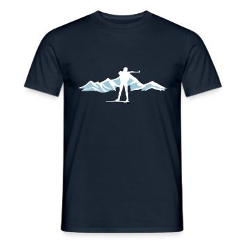 Biathlon and mountain - Men's T-Shirt - navy - Front - AI Model Male 178 light (178cm)