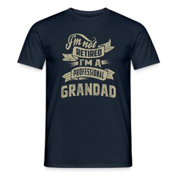 Grand-père professionnel - T-shirt homme - marine - Devant - AI Model Male 178 light (178cm)