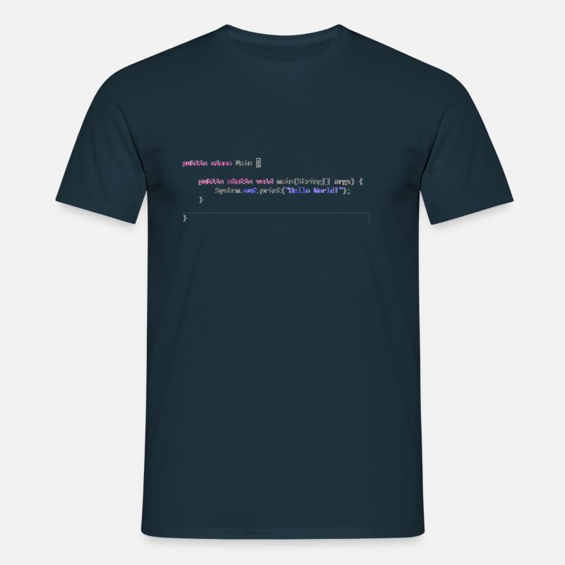 Java Hello World! Geschenkidee - Männer T-Shirt - Navy