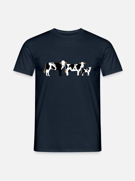 cowfamily vektor - Men's T-Shirt - navy