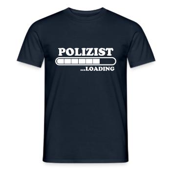 Polizist Spruch Polizei Lustiges Polizist Geschenk - Männer T-Shirt - Navy - Vorne - AI Model Male 178 light (178cm)