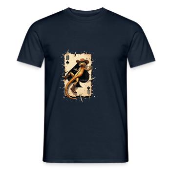 Card game - Men's T-Shirt - navy - Front - AI Model Male 178 light (178cm)