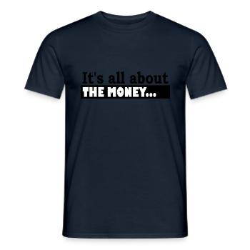 Its all about the Money - T-shirt homme - marine - Devant - AI Model Male 178 light (178cm)