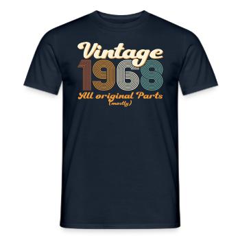 Original vintage 1968 54th birthday gift - Men's T-Shirt - navy - Front - AI Model Male 178 light (178cm)