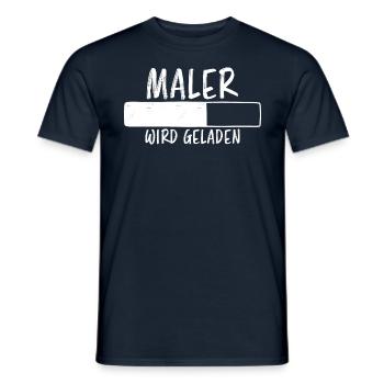 Maler Spruch Lackierer Lustiges Maler Geschenk - Männer T-Shirt - Navy - Vorne - AI Model Male 178 light (178cm)