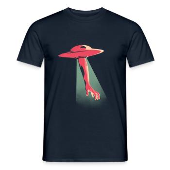 Alien Abduction - Männer T-Shirt - Navy - Vorne - AI Model Male 178 light (178cm)