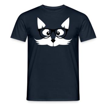 nerd fox - nerd fuchs mit brille - Wald -geek-kind - Männer T-Shirt - Navy - Vorne - AI Model Male 178 light (178cm)
