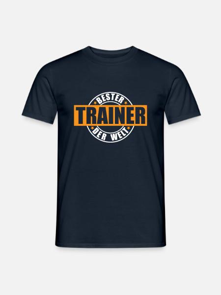 Bester Trainer der Welt Shirt · Fußball · Gesche - Männer T-Shirt - Navy