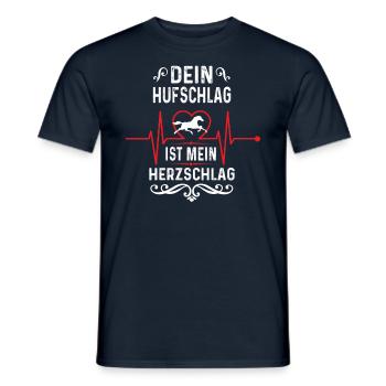 Pferd Huf Reiterin Sport Spruch Geschenkidee - Männer T-Shirt - Navy - Vorne - AI Model Male 178 light (178cm)