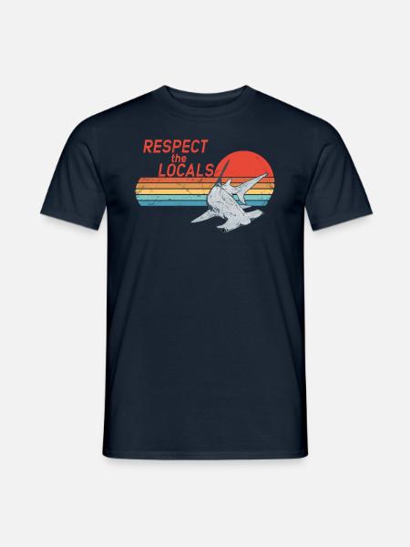 Respect the Locals Hammerhai - Männer T-Shirt - Navy