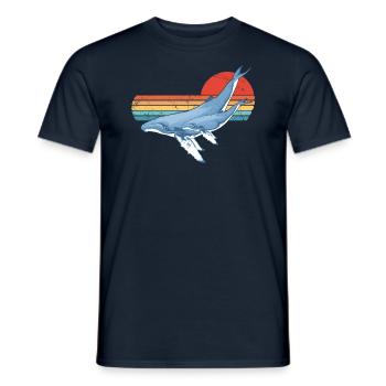 Buckelwale - Männer T-Shirt - Navy - Vorne - AI Model Male 178 light (178cm)