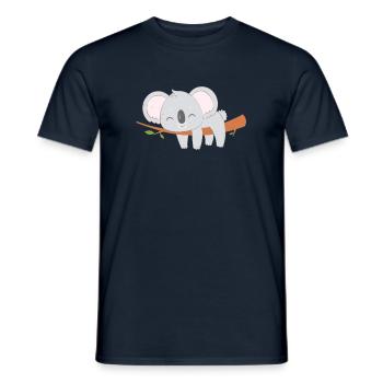 Koala Bear Koala Bamboo Sleep Lazy - Men's T-Shirt - navy - Front - AI Model Male 178 light (178cm)