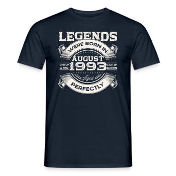 30 Birthday Men Original Août 1993 - T-shirt homme - marine - Devant - AI Model Male 178 light (178cm)