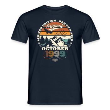 24th Birthday Original October 1999 - Men's T-Shirt - navy - Front - AI Model Male 178 light (178cm)