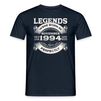 29th Birthday Original November Vintage 1994 - Men's T-Shirt - navy - Front - AI Model Male 178 light (178cm)
