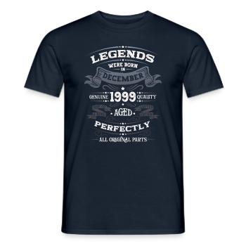 December Vintage 1999 24th Birthday Legend - Men's T-Shirt - navy - Front - AI Model Male 178 light (178cm)