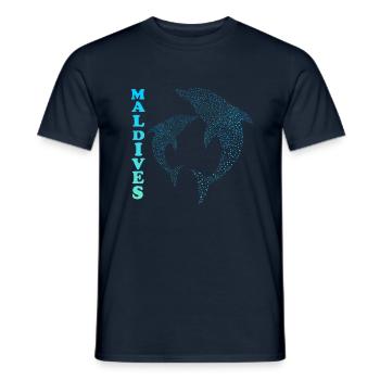Malediven Delfine Maldives Dolphins - Männer T-Shirt - Navy - Vorne - AI Model Male 178 light (178cm)