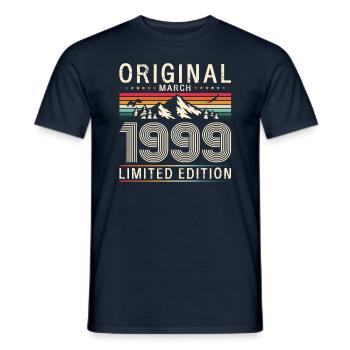25th Birthday Original March Volume 1999 - Men's T-Shirt - navy - Front - AI Model Male 178 light (178cm)
