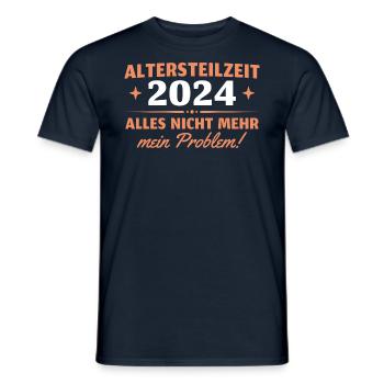 Altersteilzeit 2024 Ruhestand Rente - Männer T-Shirt - Navy - Vorne - AI Model Male 178 light (178cm)