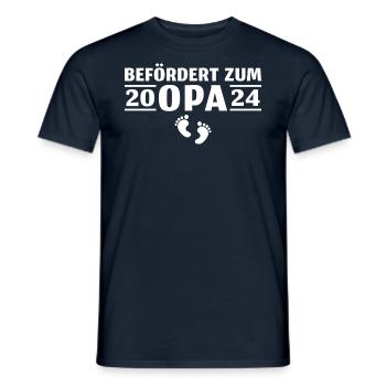 Werdender Opa 2024 loading Schwangerschaft - Männer T-Shirt - Navy - Vorne - AI Model Male 178 light (178cm)