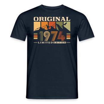 Vintage Berge 1974 Geburtsjahr Geschenk - Männer T-Shirt - Navy - Vorne - AI Model Male 178 light (178cm)